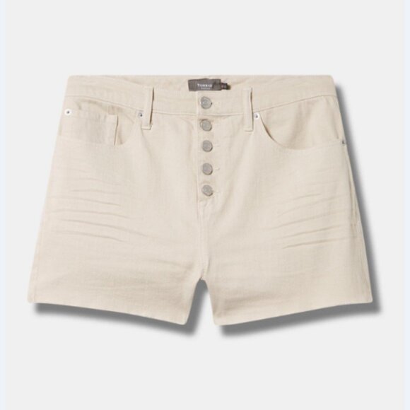 Torrid 3.5 Inch Classic Denim High-Rise Short - Khaki - Size 24 - Picture 4 of 6